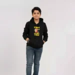 سويت شيرت أولادي باللون الأسود مع طباعة