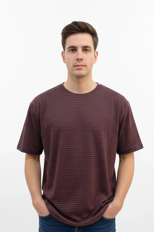 ⁦تيشيرت رجالي بياقة دائرية (كرو نيك)⁩ - الصورة ⁦4⁩