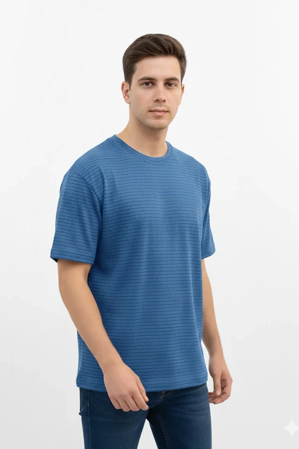 ⁦تيشيرت رجالي بياقة دائرية (كرو نيك)⁩ - الصورة ⁦3⁩