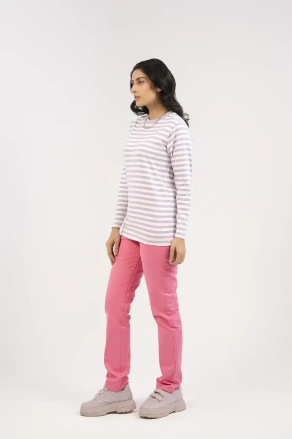 قميص مخطط بأكمام طويلة - الصورة 2