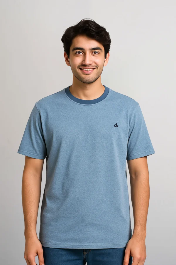 تيشيرت رجالي ملون بخيوط مصبوغة