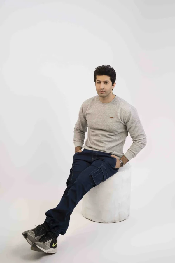 ⁦جينز كارجو رجالي – غسيل أزرق داكن⁩ - الصورة ⁦4⁩