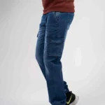 جينز كارجو رجالي – غسيل متوسط