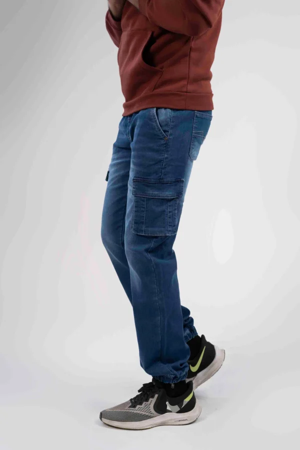 جينز كارجو رجالي – غسيل متوسط