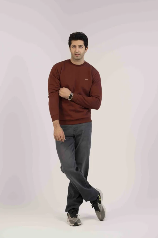 جينز رجالي – قصّة عادية، لون رمادي - الصورة 3