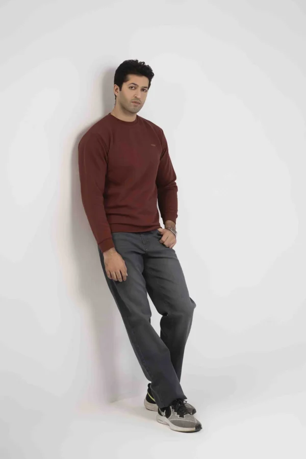 جينز رجالي – قصّة عادية، لون رمادي - الصورة 2