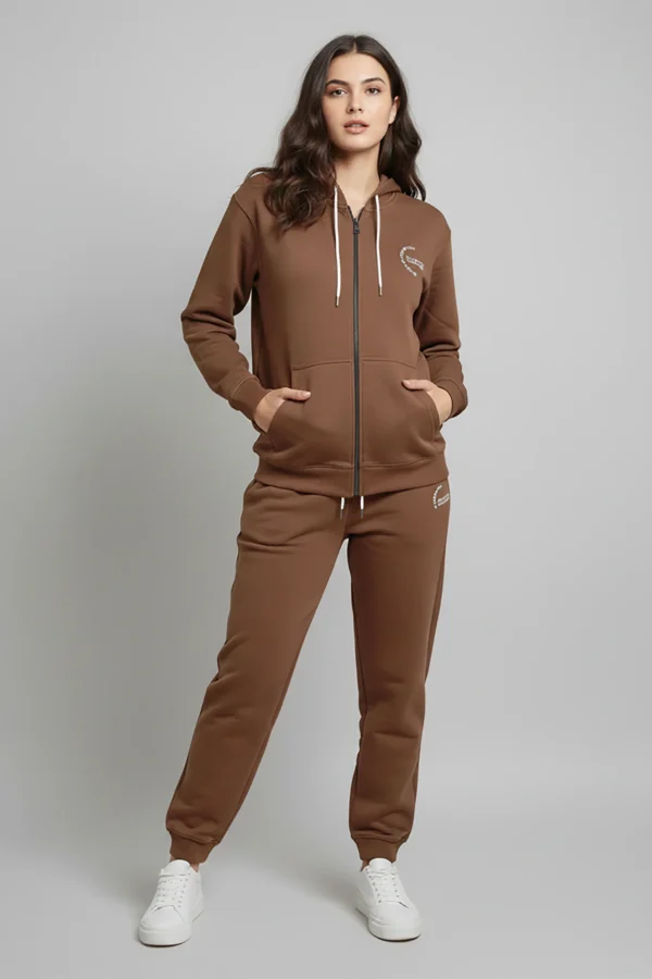 بدلة رياضية نسائية بسحاب كاملة