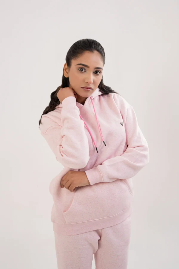 ⁦بدلة رياضية نسائية ميلانج باللون الوردي⁩ - الصورة ⁦2⁩