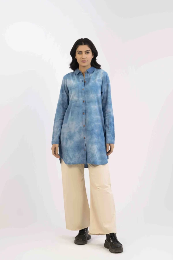 توب نسائي جينز تاي أند داي - الصورة 3